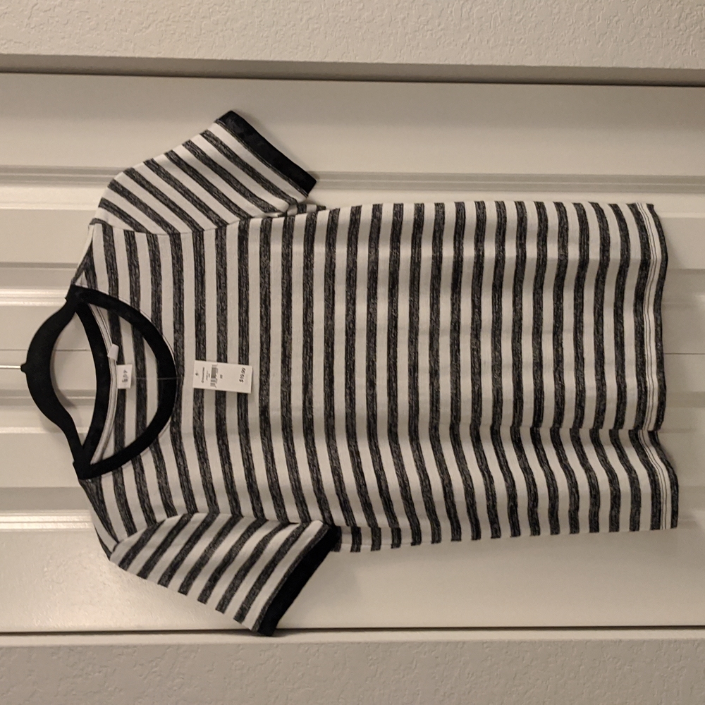 Gap, XS black and white stripe shirt, NWT, super soft